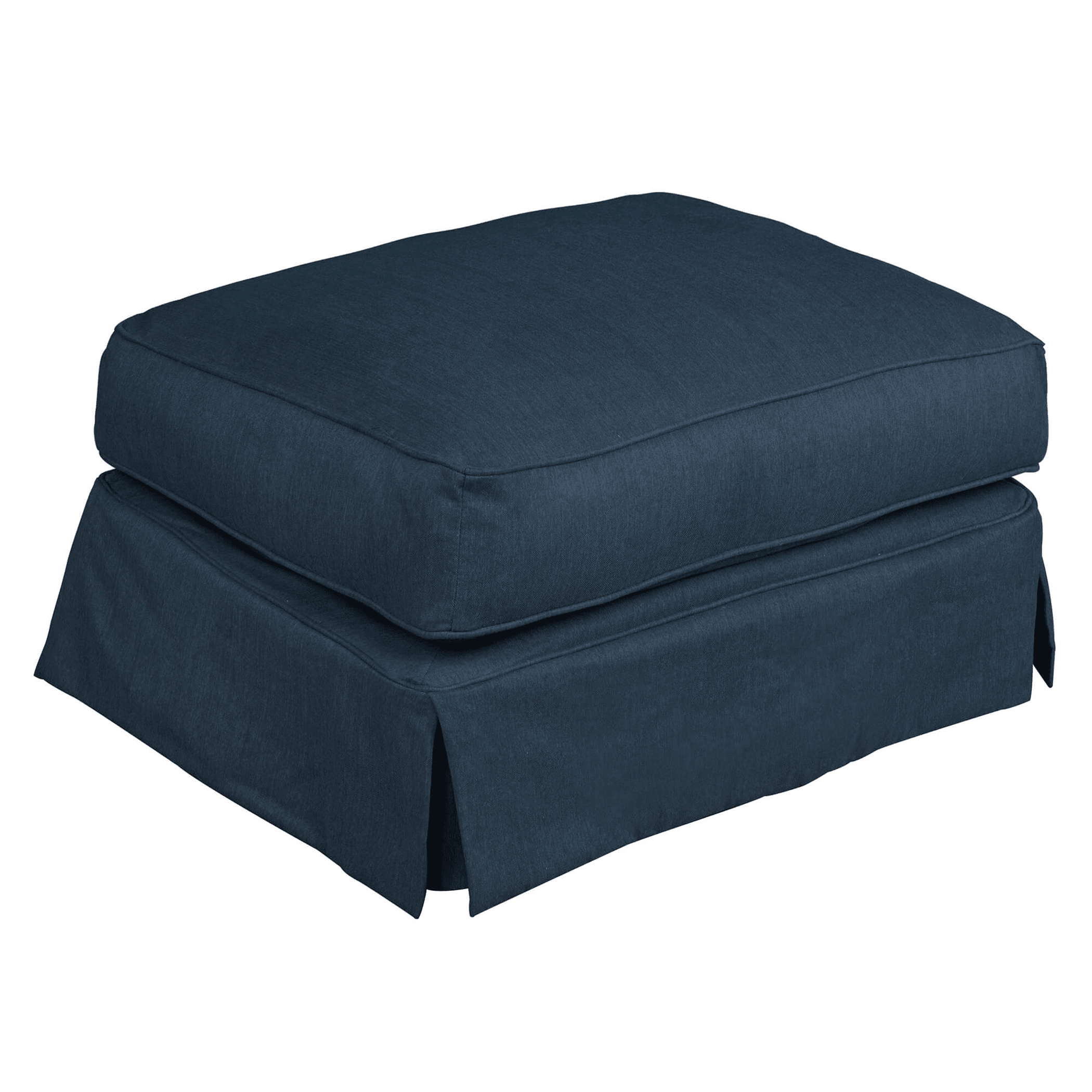 Sunset Trading Horizon Navy Blue Slipcovered Ottoman Lootquake LLC