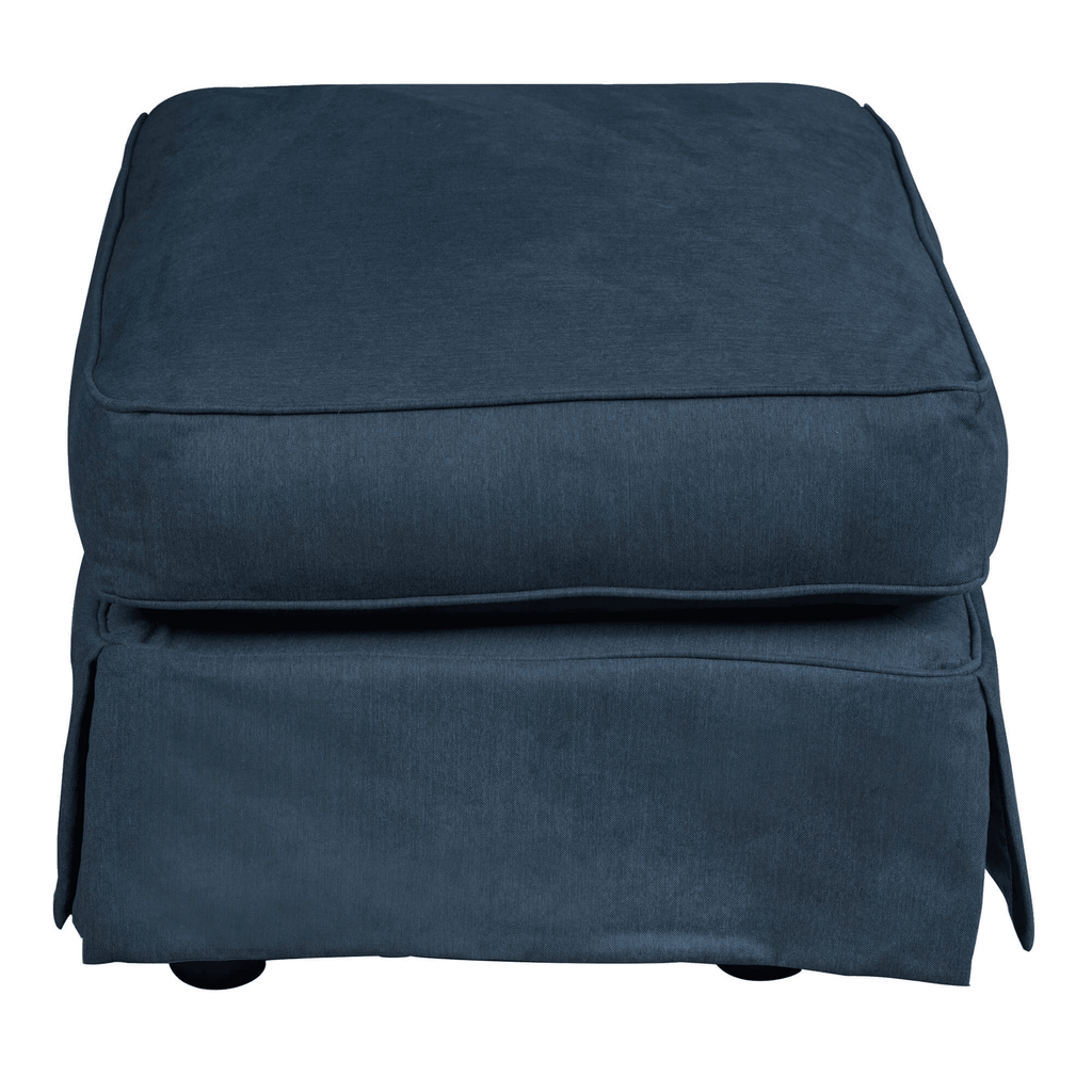 Sunset Trading Horizon Navy Blue Slipcovered Ottoman Lootquake LLC