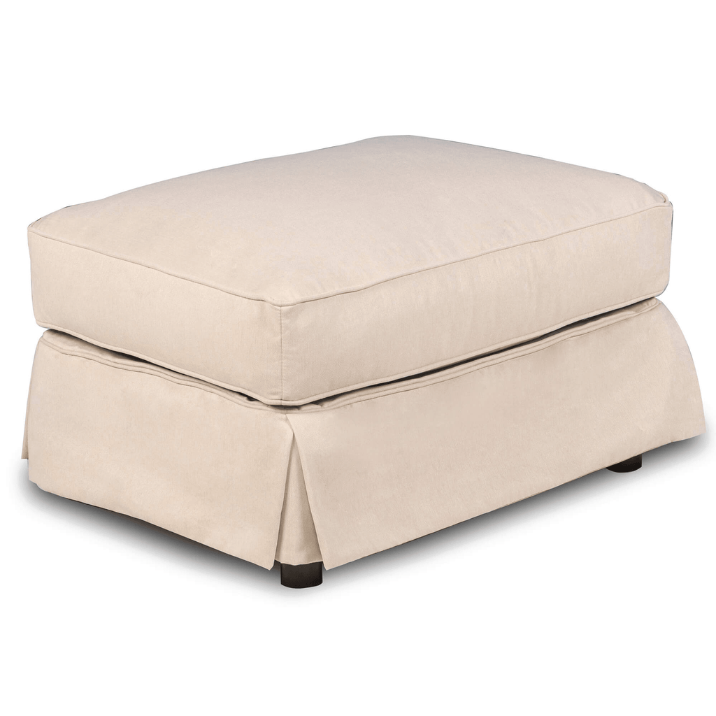 Sunset Trading Horizon Washable Tan Slipcovered Ottoman Lootquake LLC