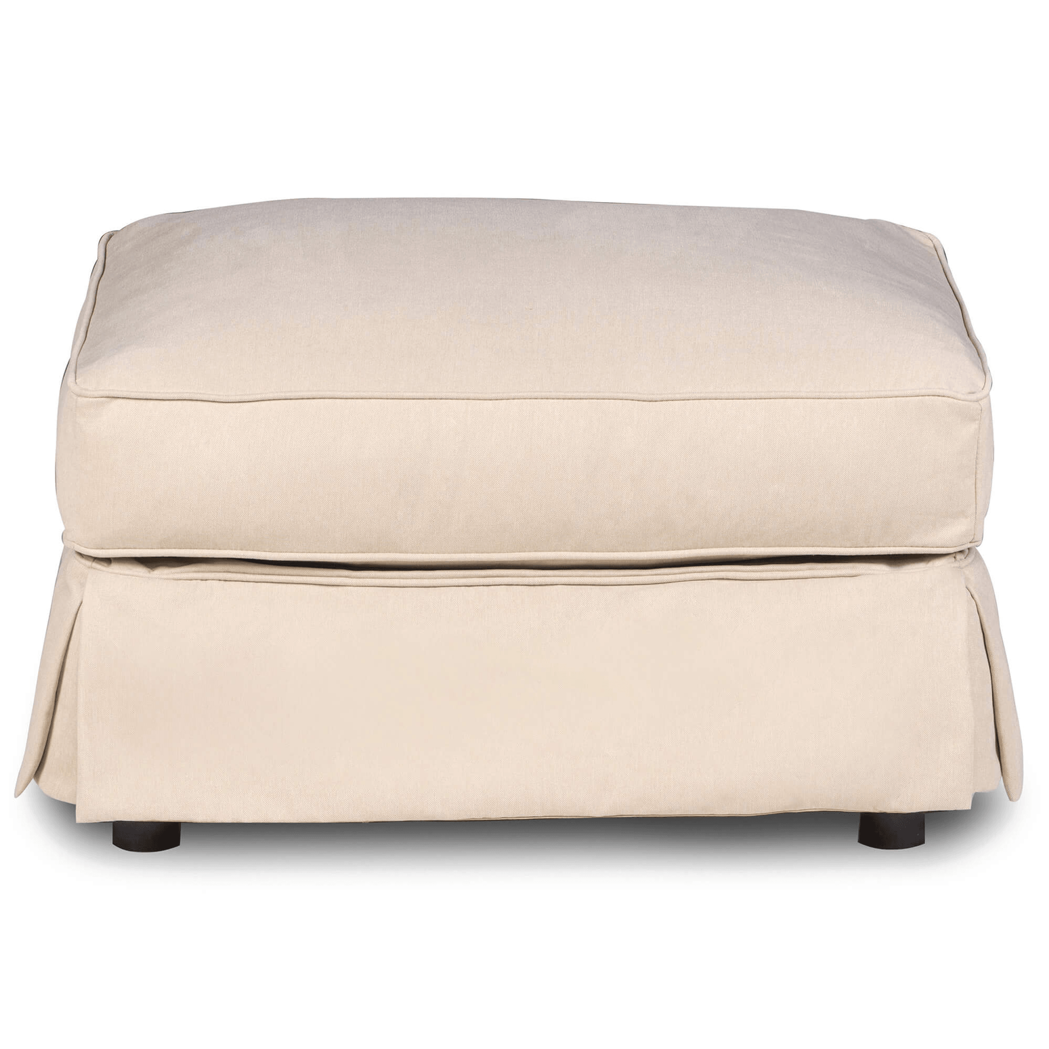 Sunset Trading Horizon Washable Tan Slipcovered Ottoman Lootquake LLC