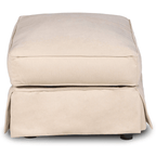 Sunset Trading Horizon Washable Tan Slipcovered Ottoman Lootquake LLC