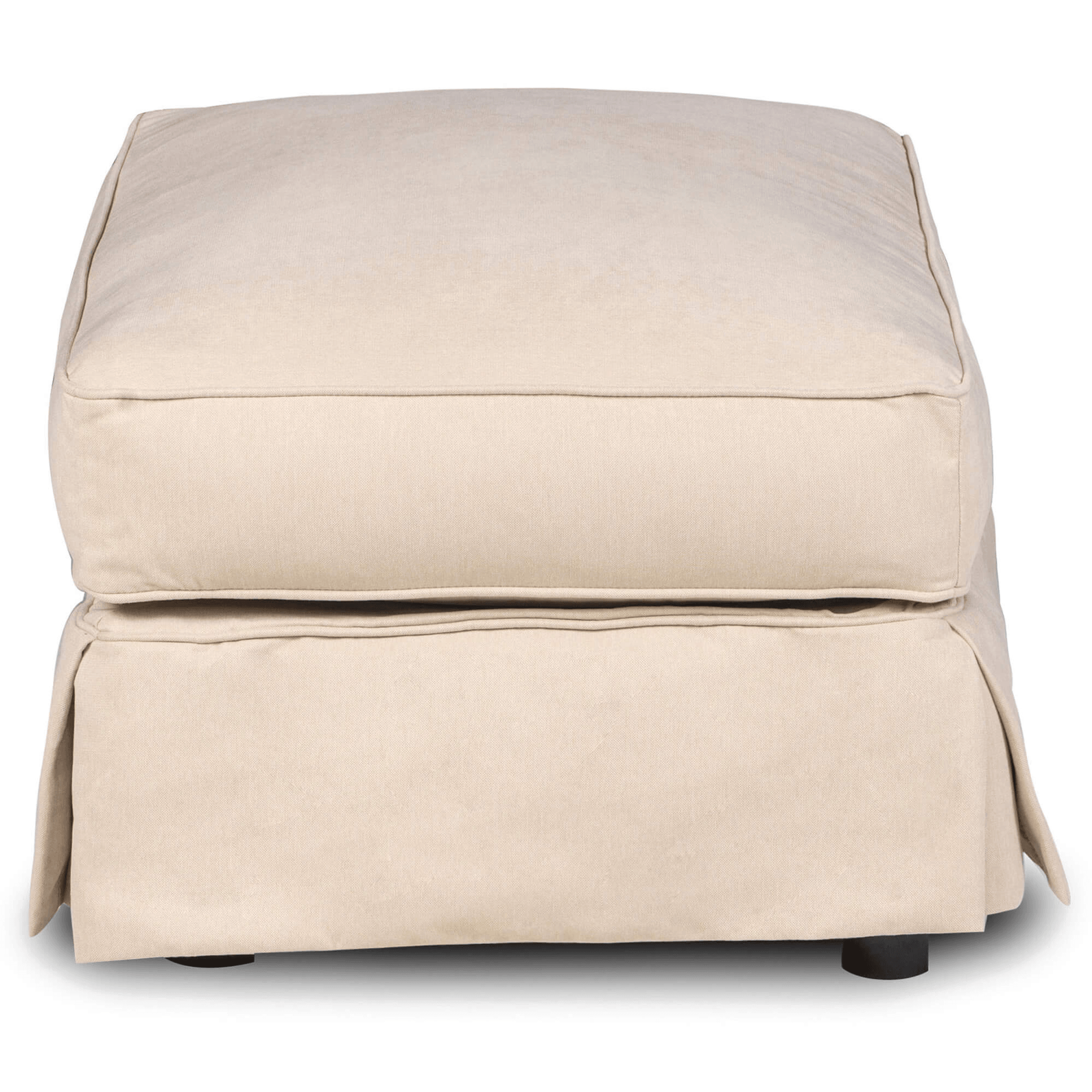Sunset Trading Horizon Washable Tan Slipcovered Ottoman Lootquake LLC