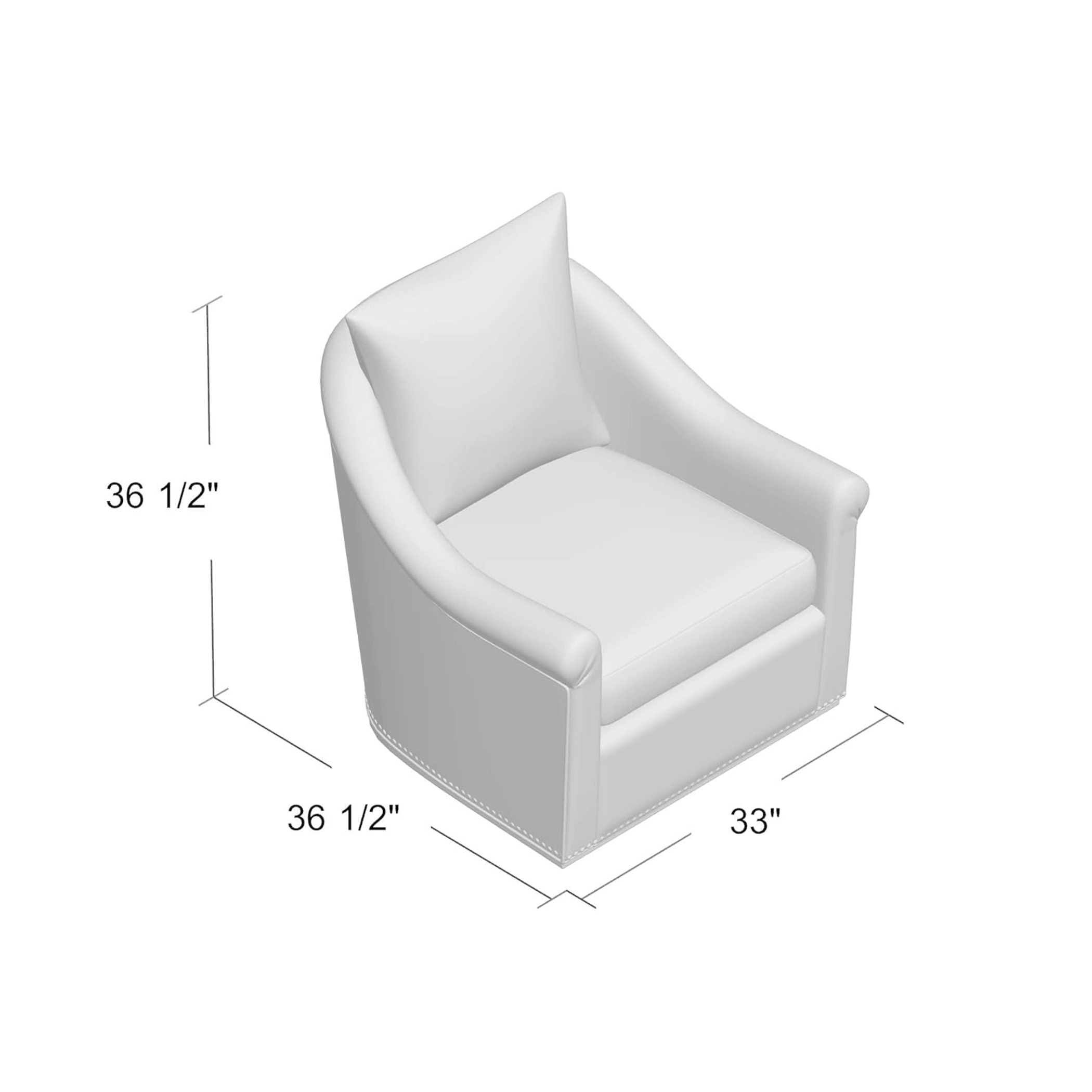 Birdscript Swivel Chair With Nailhead Trim And Rolled Arms Lootquake LLC