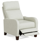 Sunset Trading Pearl White Leather Pushback Recliner