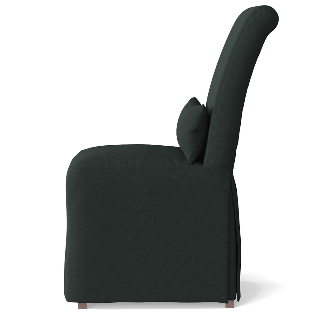 Newport Slipcovered Dining Chair In Dark Gray - Water-Resistant Performance Fabric Lootquake LLC