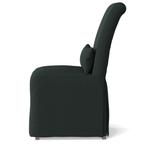 Newport Slipcovered Dining Chair In Dark Gray - Water-Resistant Performance Fabric Lootquake LLC
