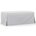 Sunset Trading Newport 44" Wide Slipcovered Ottoman In White – Water-Resistant & Stain-Proof Lootquake LLC