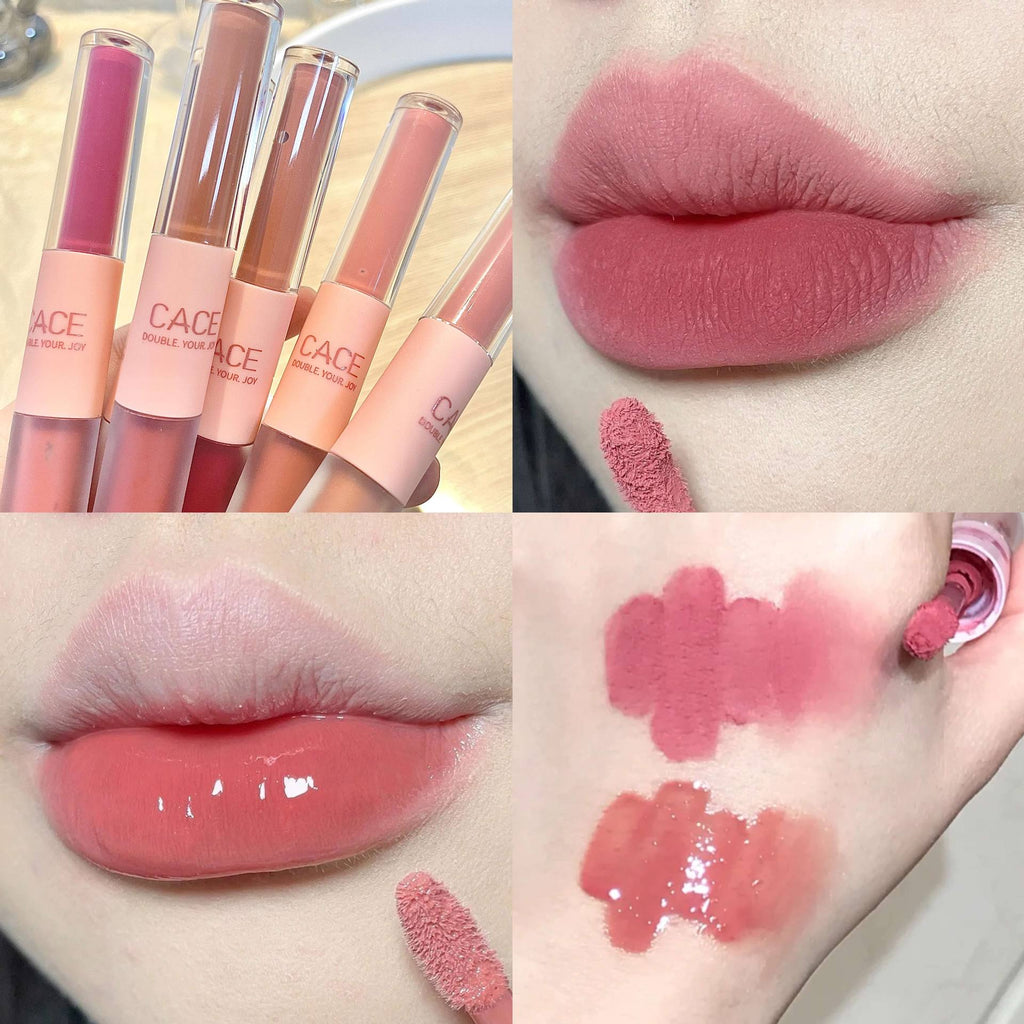 Simple Moisturizing Long-lasting Double-headed Lip Lacquer Pi-Mart