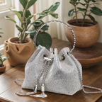 Chic Design Mini Bucket Bag diamond Sling Purse - SJB-DIAMOND ELITES