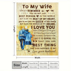 Valentine's Day Gifts For Wife, Wedding Anniversary, Romantic Gifts For Wife, Throw Blanket