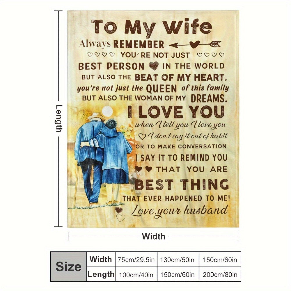 Valentine's Day Gifts For Wife, Wedding Anniversary, Romantic Gifts For Wife, Throw Blanket
