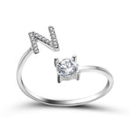 Adjustable 26 Initial Letter Ring Fashion Jewelry For Women Simple Elegant Jewelry Pi-Mart