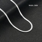 Flat Gold Color Stainless Steel Necklace Pi-Mart