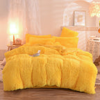 Luxury Thick Fleece Duvet Cover Queen King Winter Warm Bed Quilt Cover Pillowcase Fluffy Plush Shaggy Bedclothes Bedding Set Winter Body Keep Warm Pi-Mart