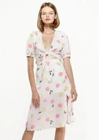 Fruit Punch Tie Hem Open Front Blouse in Fruit Punch | Femstylo - SJB-DIAMOND ELITES