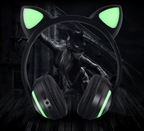 Interesting New Kids Headphones Wireless Bluetooth In Cat Ears Headphones Style With Noise Reduction Live Breathing Lights Glare and LED Lights - SJB-DIAMOND ELITES
