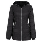 Hooded long-sleeved warm and velvet cotton jacket Pi-Mart