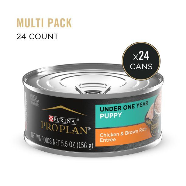 Purina Pro Plan Wet Puppy Food for Dogs Under 1 Year Chicken Brown, 5.5 oz Cans (24 Pack) EasyOptionXY LLC