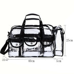 Transparent PVC cosmetic bag, waterproof swimming bag, washing beach bag, large-capacity cosmetic bag, large-capacity storage bag - SJB-DIAMOND ELITES
