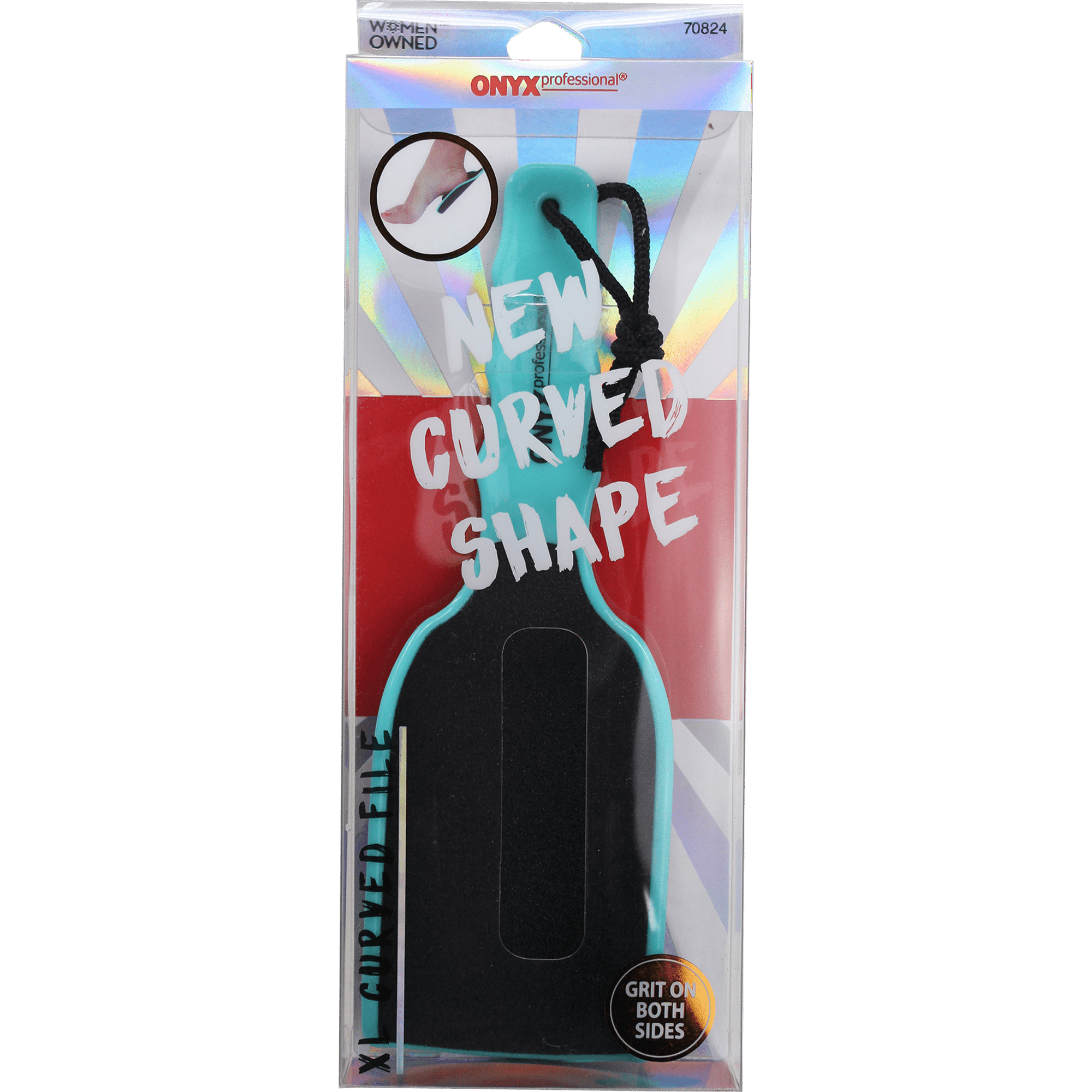 Onyx Professional XL Curved Foot File with Double-Sided Grit