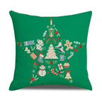 Santa Printed Cushion Sofa Cushion Home Furnishing Pi-Mart