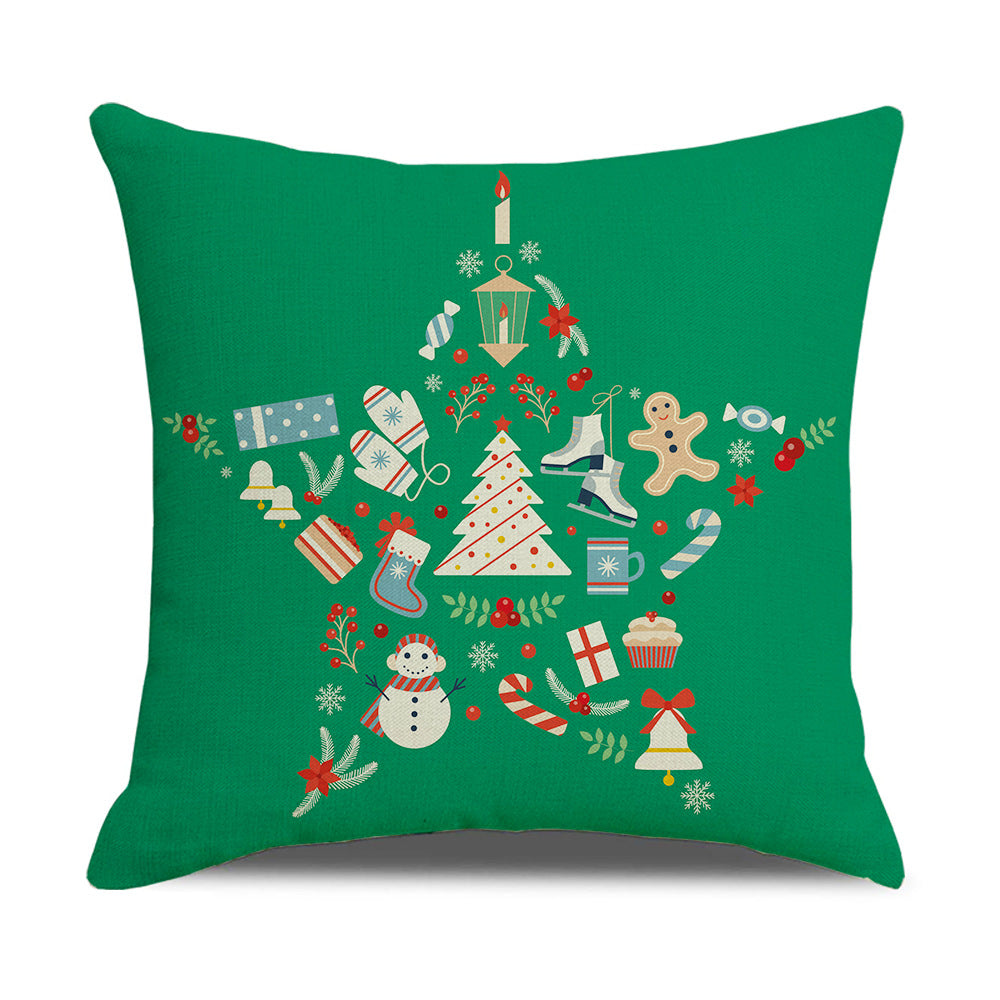 Santa Printed Cushion Sofa Cushion Home Furnishing Pi-Mart