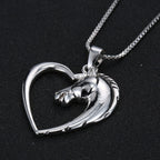 Horse Necklace Silver Color Horse Head Lootquake LLC