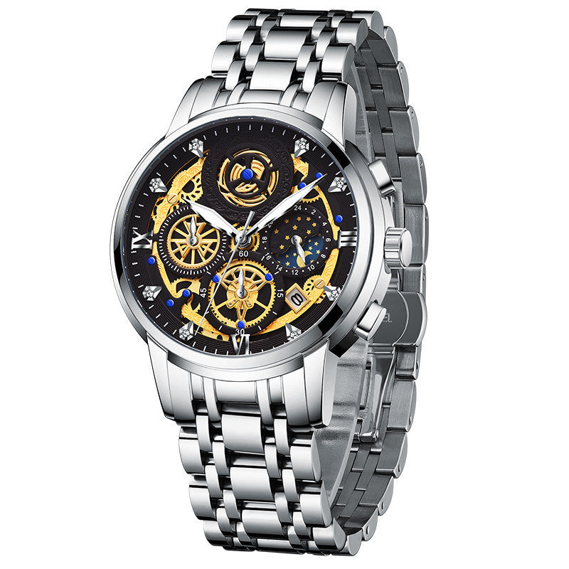 Men's Hollow Personality Waterproof Quartz Watch Pi-Mart