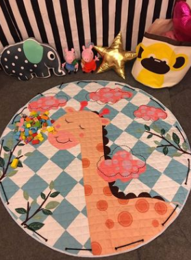 Explosion models Ins cotton car storage mat storage toy mats Round outing children climbing mat storage bag Pi-Mart