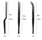 Stainless Steel Barbecue Tongs Outdoor Retro Long-handle Clip Fried Steak Anti-scald Restaurant Kitchen Plate Holder Pi-Mart