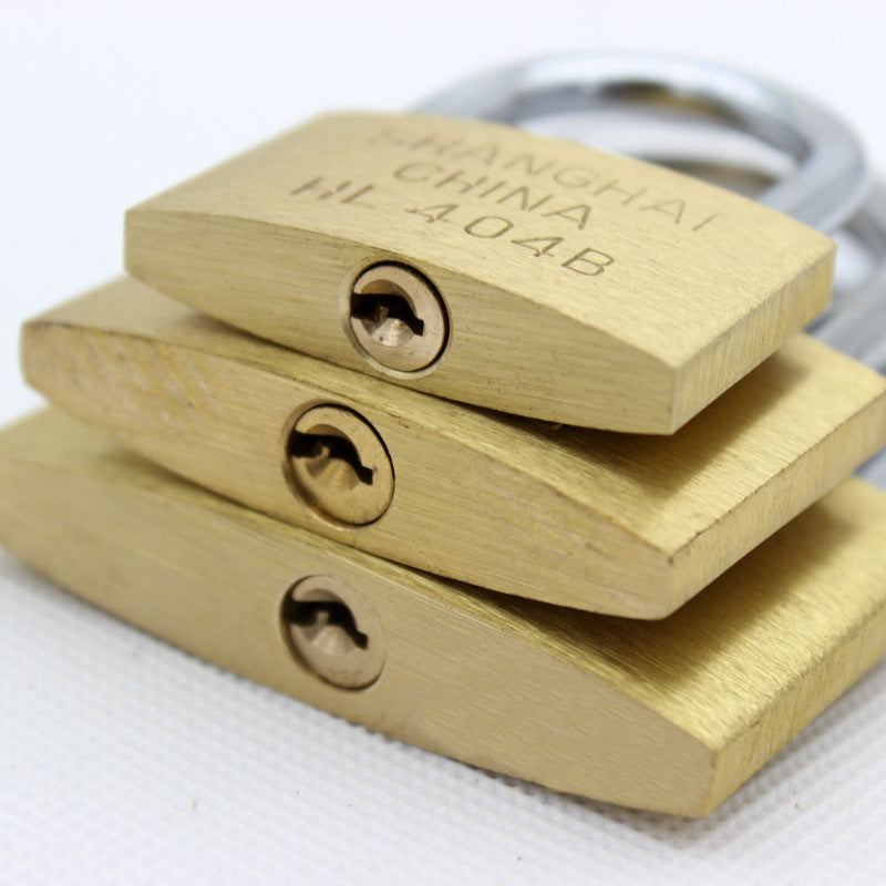 Household Modern Minimalist Small Lock Earth Copper Padlock Pi-Mart