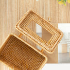 Rattan Handmade Tissue Box Drawer Box Living Room Bedroom Storage Box Pi-Mart