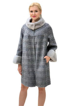 Genuine Scandinavian Mink Fur Rabbit Fur Lined Collar Virgin Wool Coat Alaska® Outerwear Company