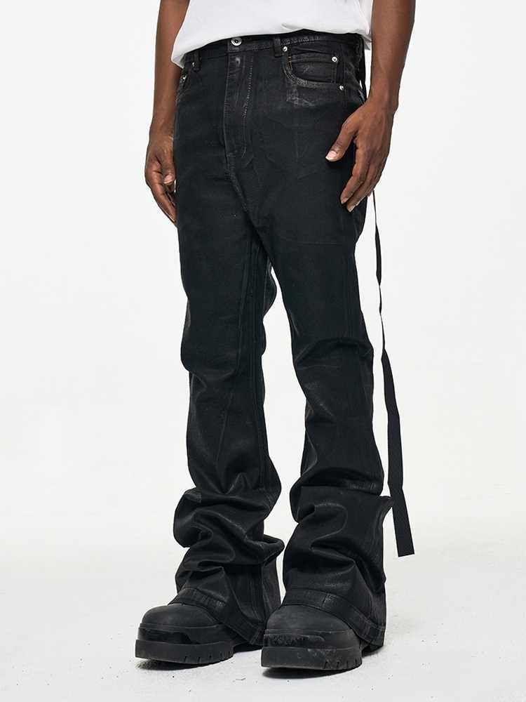 High Street RO Wind Coating Brush Glue Slightly Flared Mop Jeans Lootquake LLC