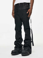 High Street RO Wind Coating Brush Glue Slightly Flared Mop Jeans Lootquake LLC
