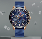 Men's Sports Waterproof Watch With  Stainless Steel Bracelet Unique Design Perfect Gift For Your Man Stevvex