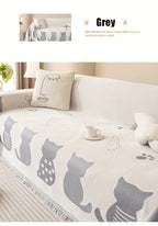 1pc Chenille Cat Cartoon Sofa Cover Blanket Four Seasons Universal Simple Double-sided Multi-functional Sofa Throw Blanket Couch Cover For Living Room Home Decor