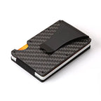 Durable Carbon Fiber Wallet for Men and Women, Aluminum Alloy Card Holder & Money Clip - SJB-DIAMOND ELITES