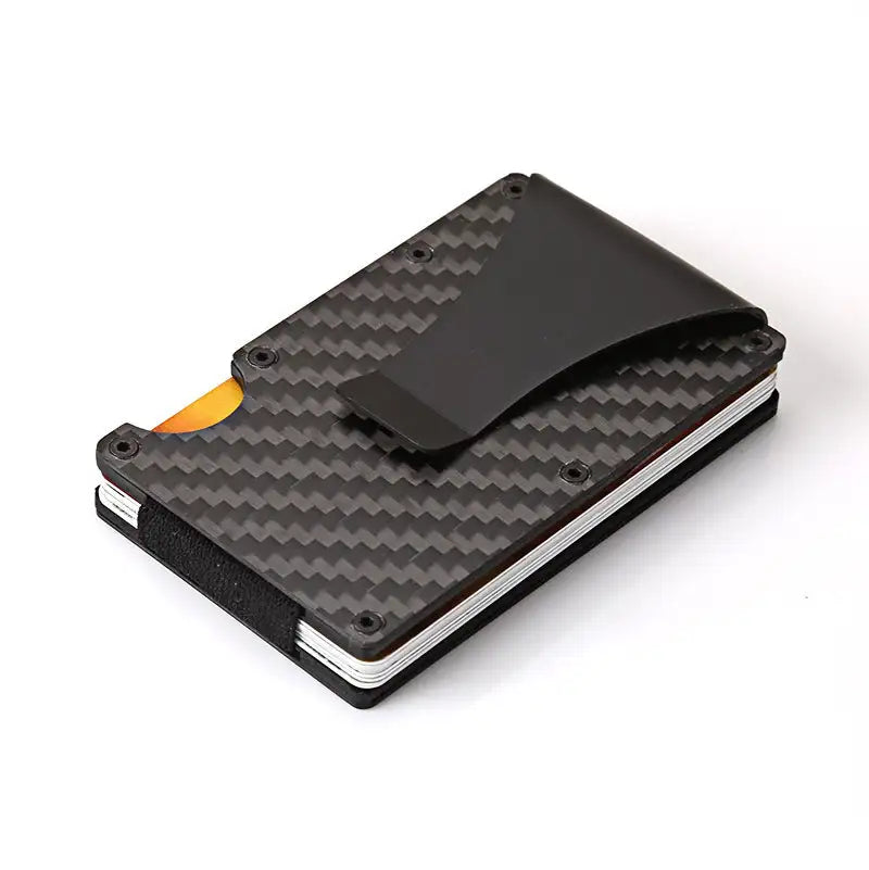 Durable Carbon Fiber Wallet for Men and Women, Aluminum Alloy Card Holder & Money Clip - SJB-DIAMOND ELITES