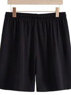 Men's Classic Textured Shorts with Elastic Waist
