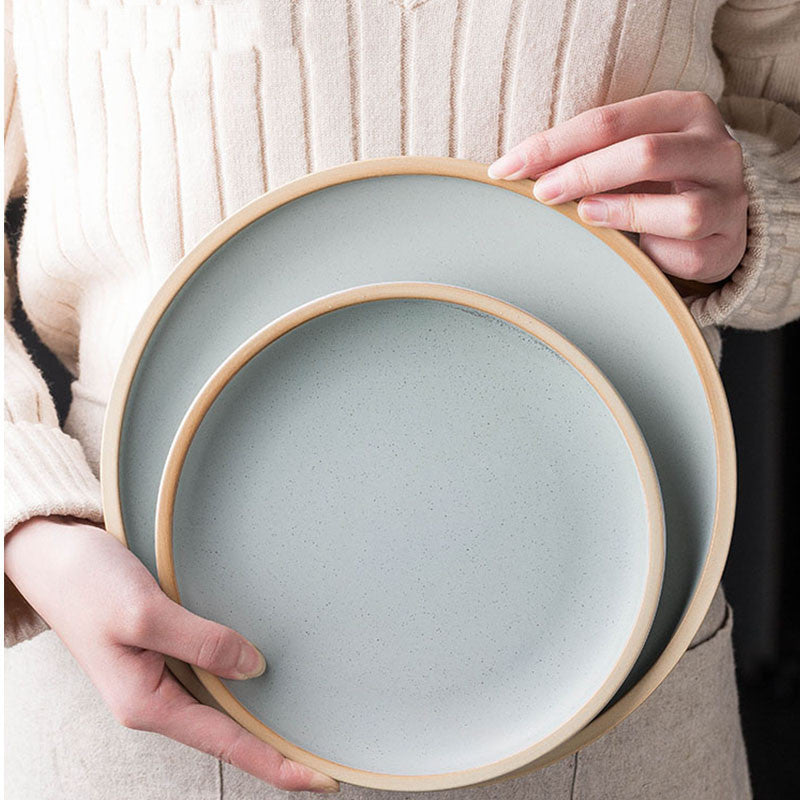 Pure color matte ceramic plate Pi-Mart