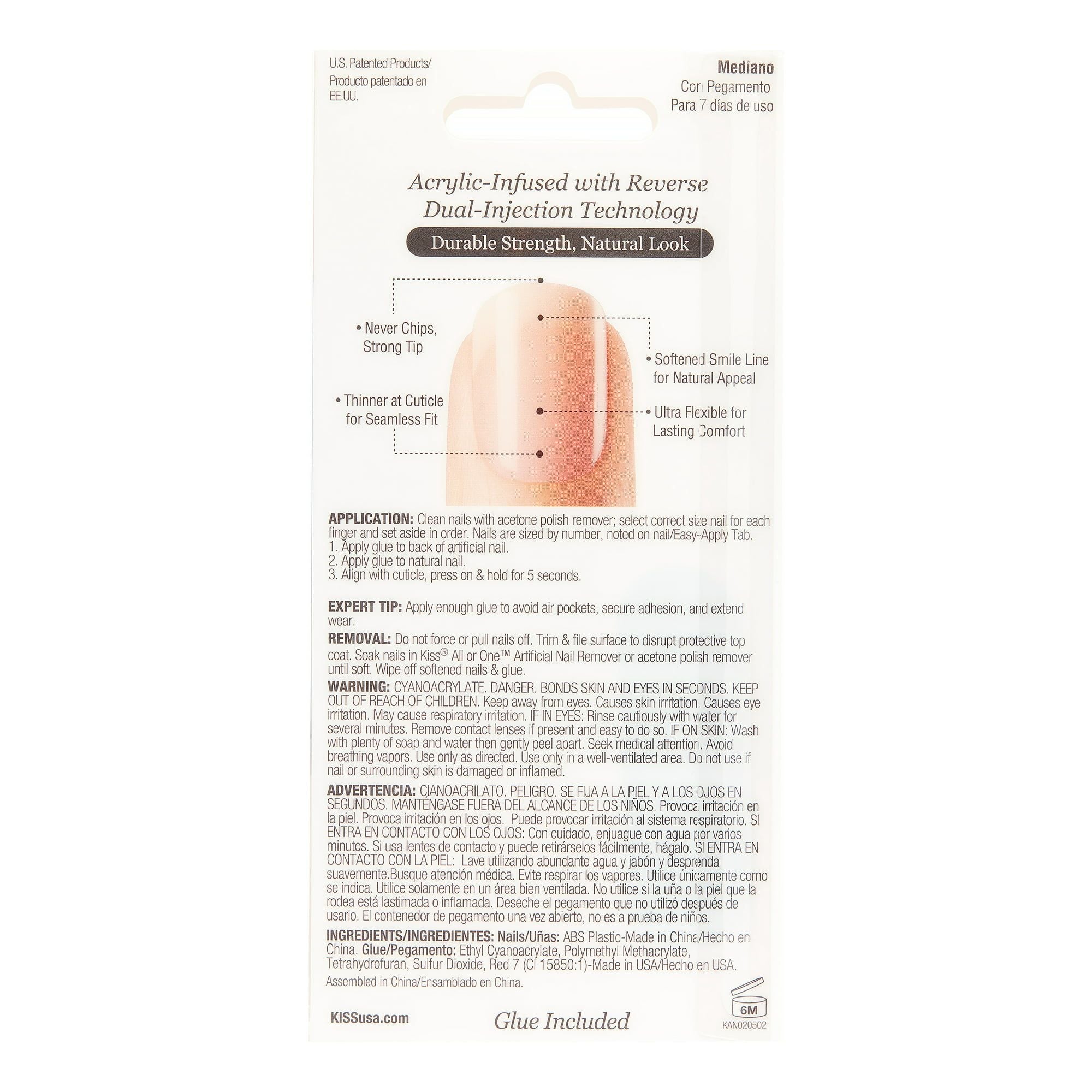 KISS Salon Acrylic Nude French Nails - Cashmere