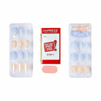 Kiss Impress Long-lasting Short Square Gel Press-on Nails, Matte Medium Blue, 30 Pieces EasyOptionXY LLC