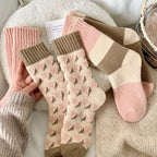 4 Pairs Thickened Socks, Warm & Comfy Terry Mid Tube Socks, Women's Stockings & Hosiery Lootquake LLC