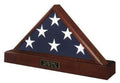 Marine Corps flag and Pedestal Case - Cherry The Military Gift Store