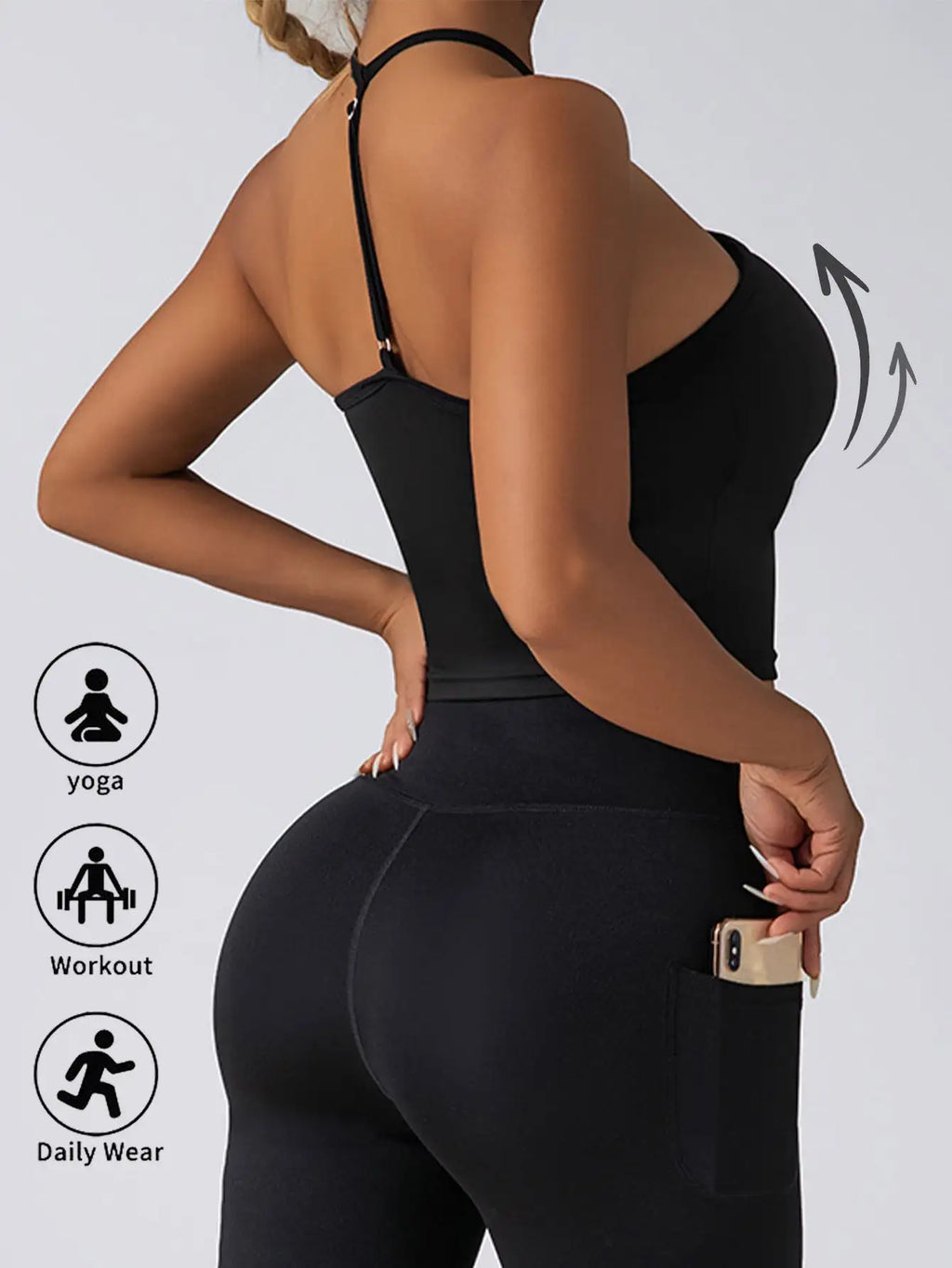 Crop Top With Built In Pads Sports Bras For Women - SJB-DIAMOND ELITES
