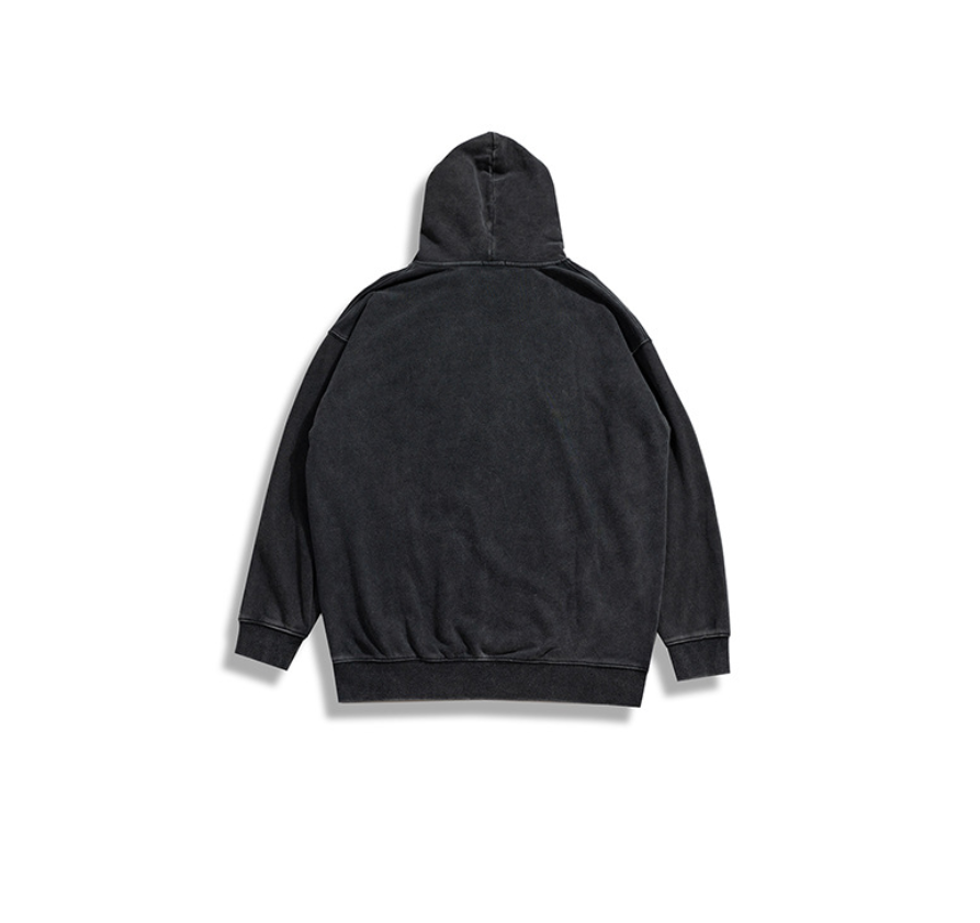 Printed drop hooded hoodie Pi-Mart
