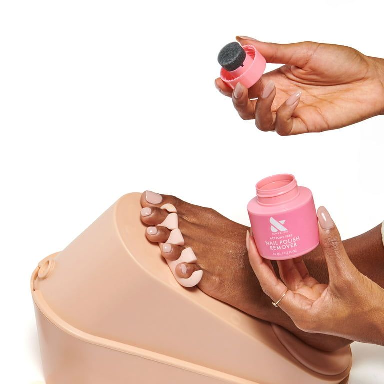 Olive & June Nail Polish Remover Pot with Sponge-Top Lid, Acetone-Free, 2 oz EasyOptionXY LLC