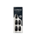 KISS imPRESS Color Medium Coffin Press-On Nails, 'All Black', 30 Count EasyOptionXY LLC