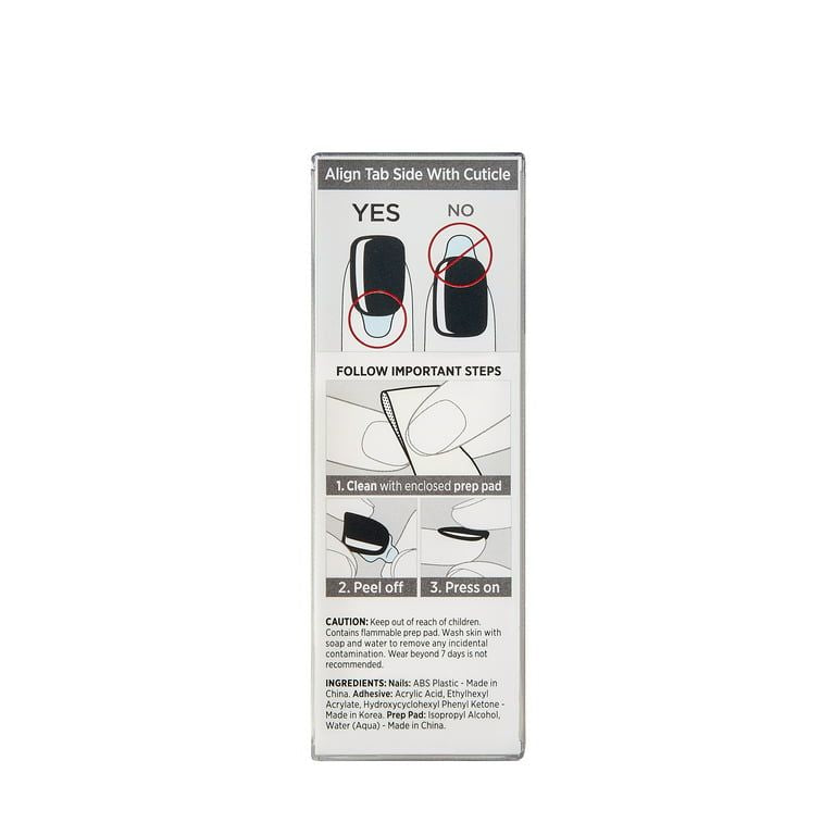 KISS imPRESS Color Medium Coffin Press-On Nails, 'All Black', 30 Count EasyOptionXY LLC
